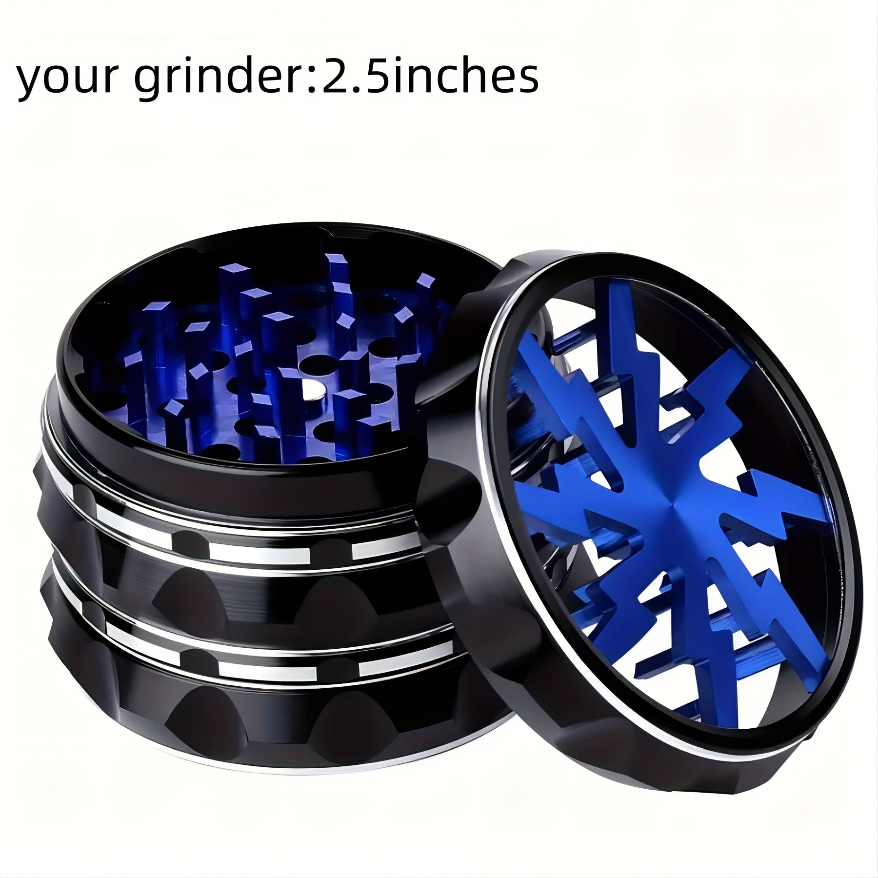 2.5 Inch Multi-Function Grinder - Super Durable Black Blue