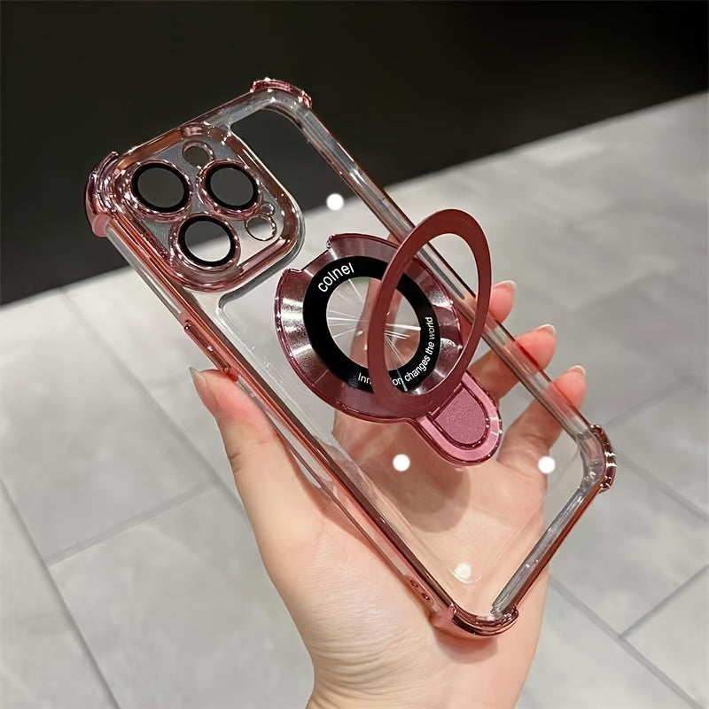 Multi-function Magnetic Shockproof Transparent iPhone Case