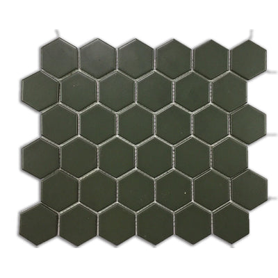 Blue hexagonal mosaic tile code MT82004