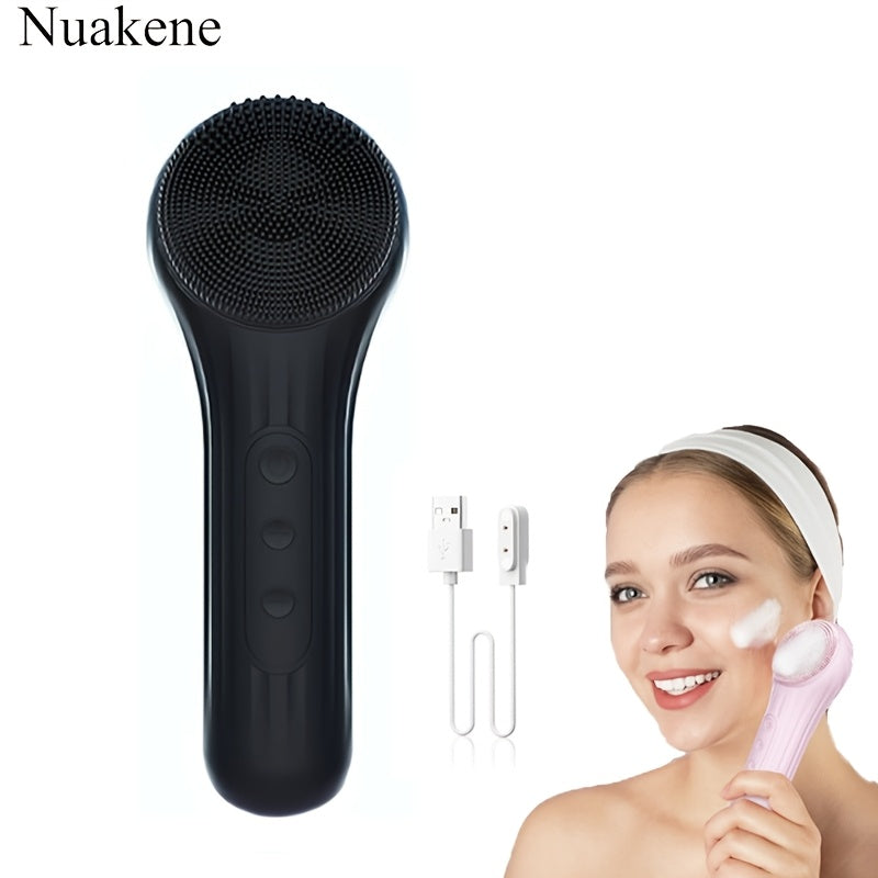 Nuakene 2in1 Magnetic Charging Facial Cleansing Brush, 5 Massage Modes