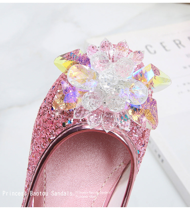 Elsa High Heels Sparkling Floral Feminine Party Shoes