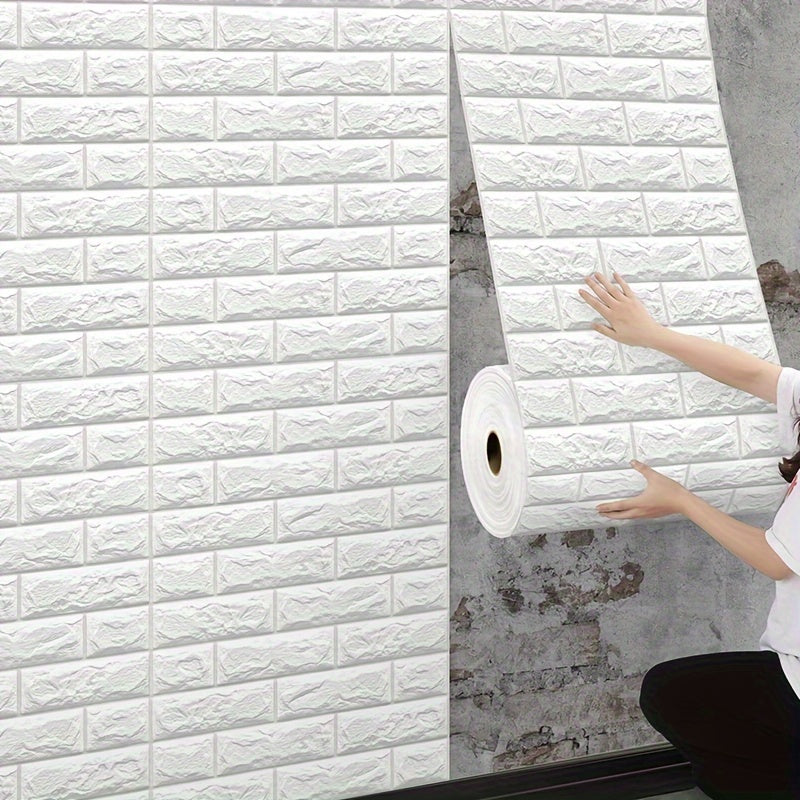 3D Self-Adhesive Waterproof Foam Brick Wallpaper