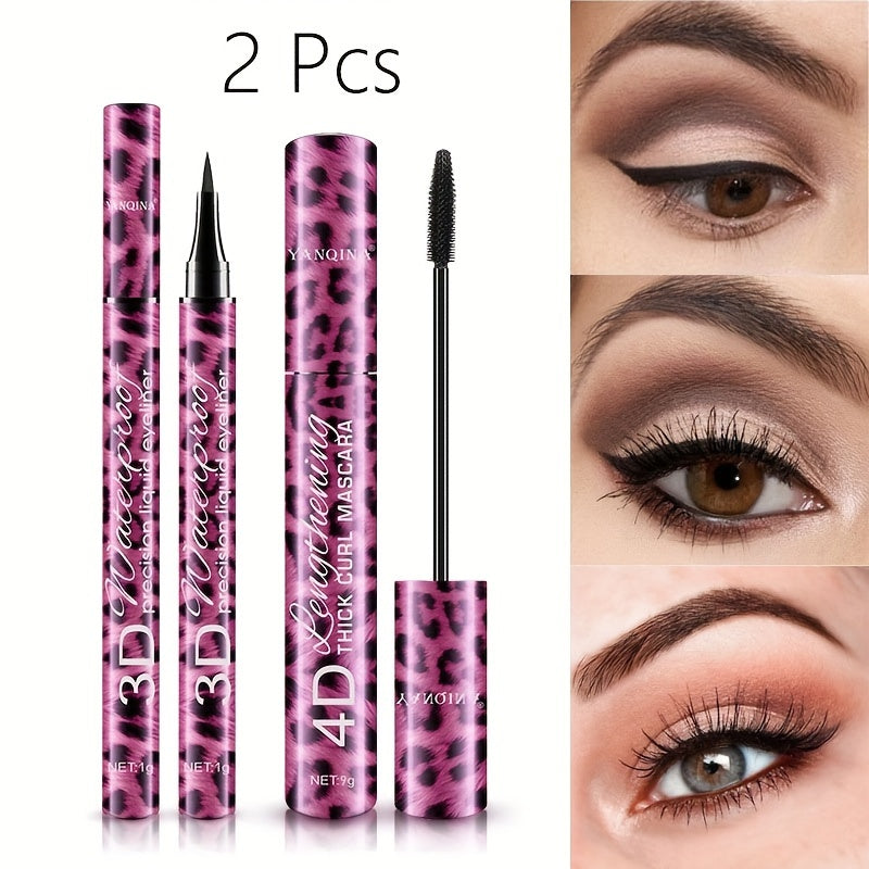 Waterproof Mascara Set - Curl &amp; Thick, Leopard Print
