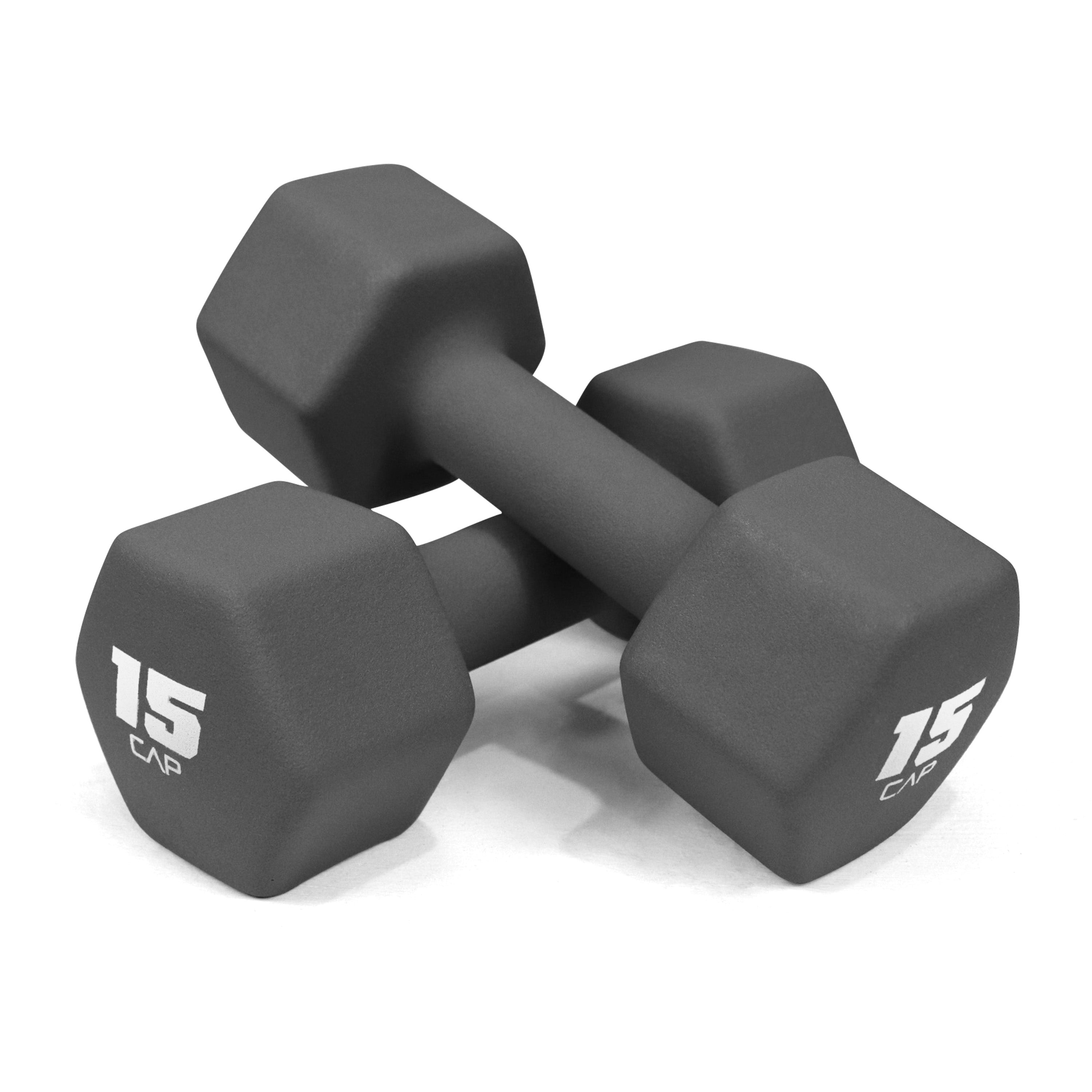 CAPHAUS Neoprene Anti-Slip Dumbbells, Hexagonal Shape
