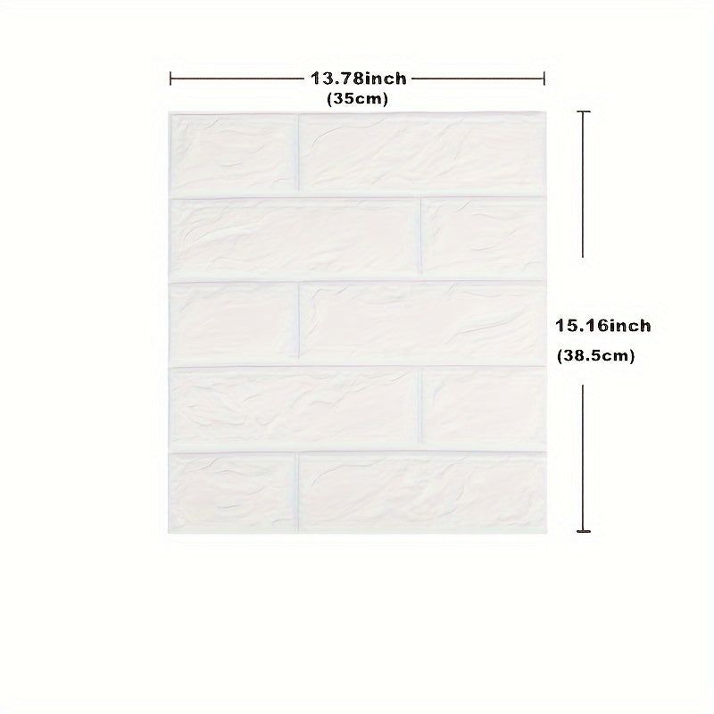 Xốp Dán Tường 3D Trắng 100 Miếng Chống Nước, Tự Dính - Daisan Mart