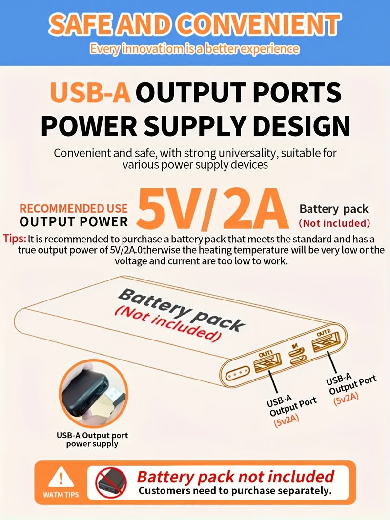 Áo Khoác Sưởi 7 Vùng USB, 3 Chế Độ Nhiệt, Túi Kangaroo