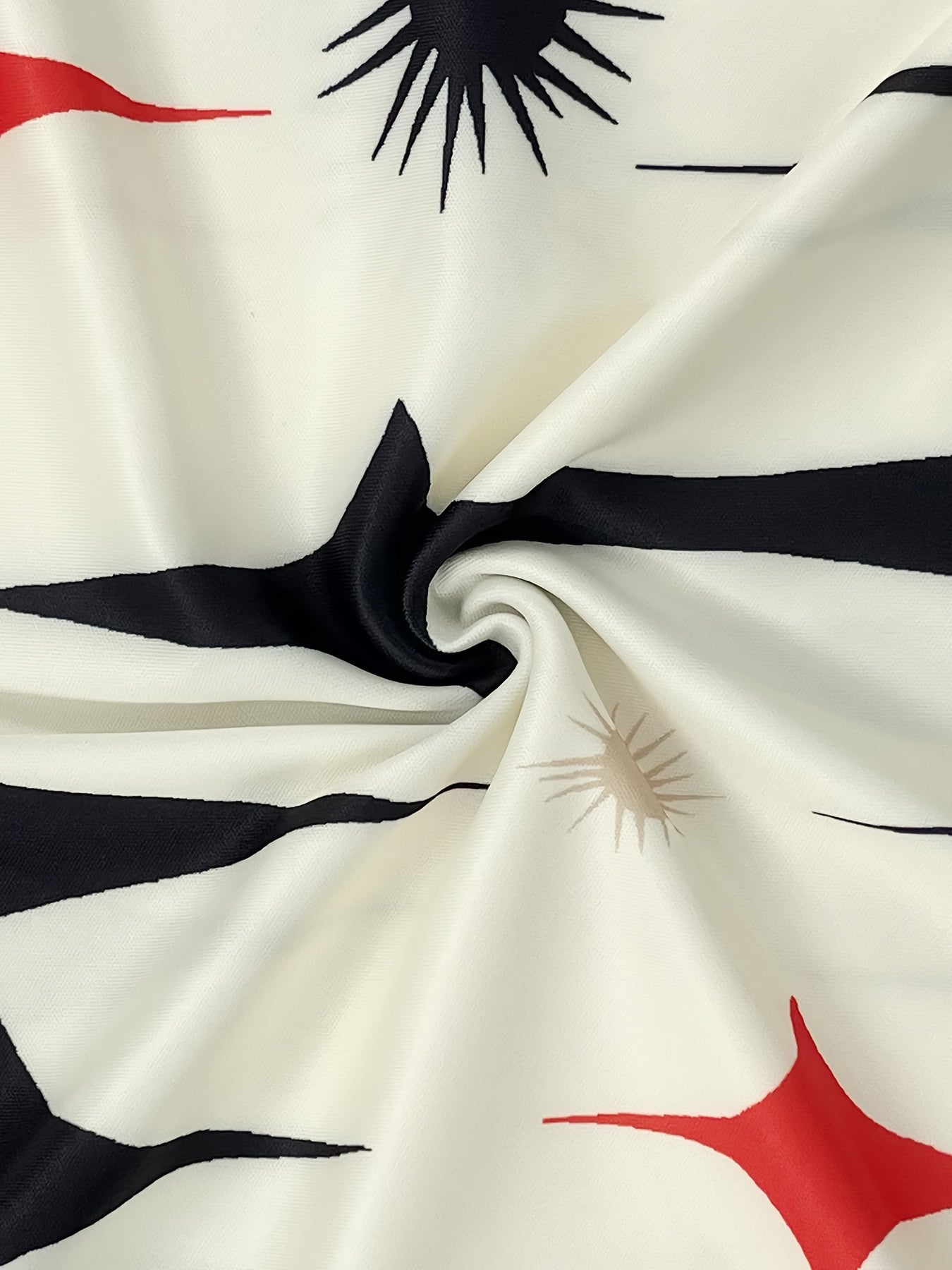 Men'S Long Sleeve Shirt - Loose Fit V-Neck Zipper Front, All-Season Formal &amp; Casual Tops in Black/White/Red/Orange/Gray/Beige/, Non-Transparent Fabric for Everyday, Office, Party - Modern Men'S Clothing, Geometric Pattern, Travel