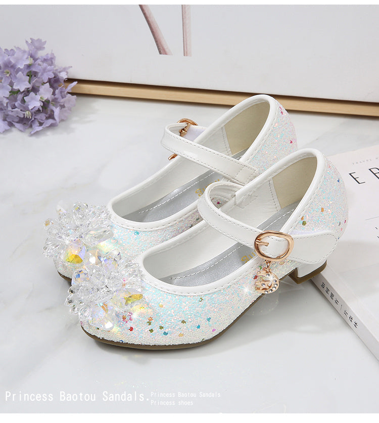Elsa High Heels Sparkling Floral Feminine Party Shoes