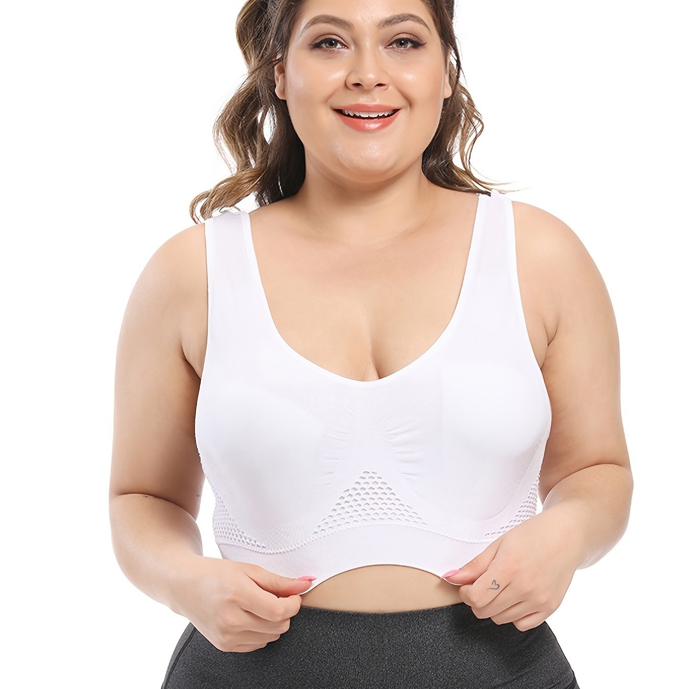 Áo Bra Thể Thao Nữ Big Size Không Đường May, Tím Nhẹ