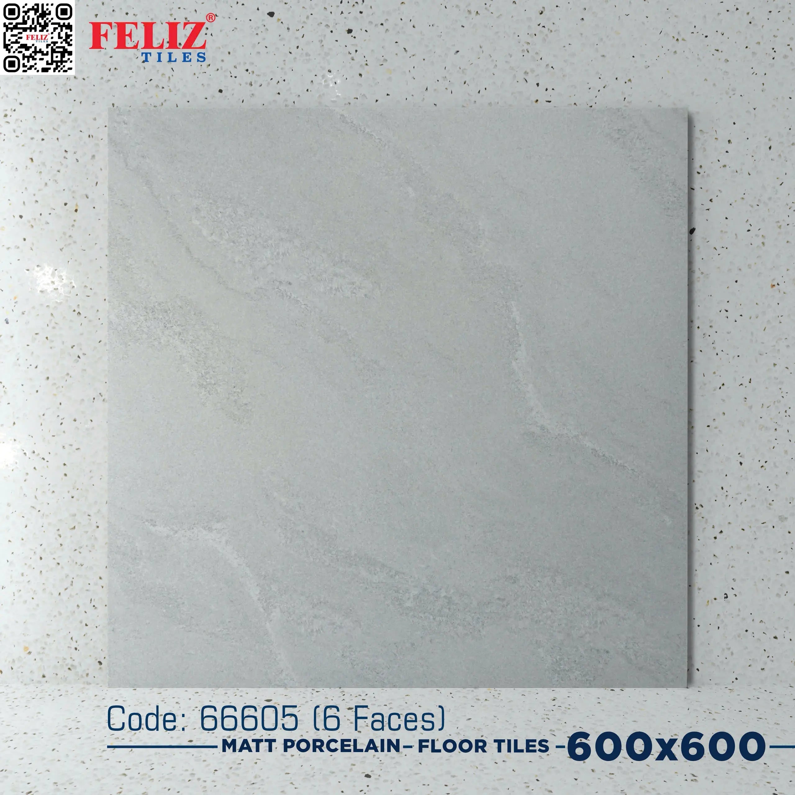 Vietnam floor tiles, Matte gray stone, code 66605, size 600x600mm (4 pieces/box/1.44m2)