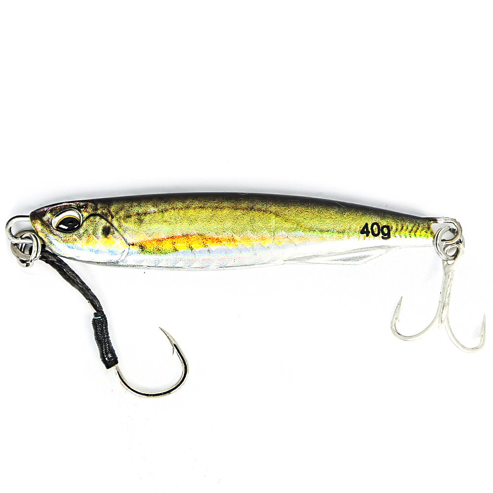 B&U Metal Cast Jig - 3D Printed Spoon Casting Jigging for Saltwater Fishing - 30G/40G/60G Artificial Bait Tackle with Enhanced Durability and Realistic Design - For Fishing Enthusiasts - Ideal Gift for Anglers