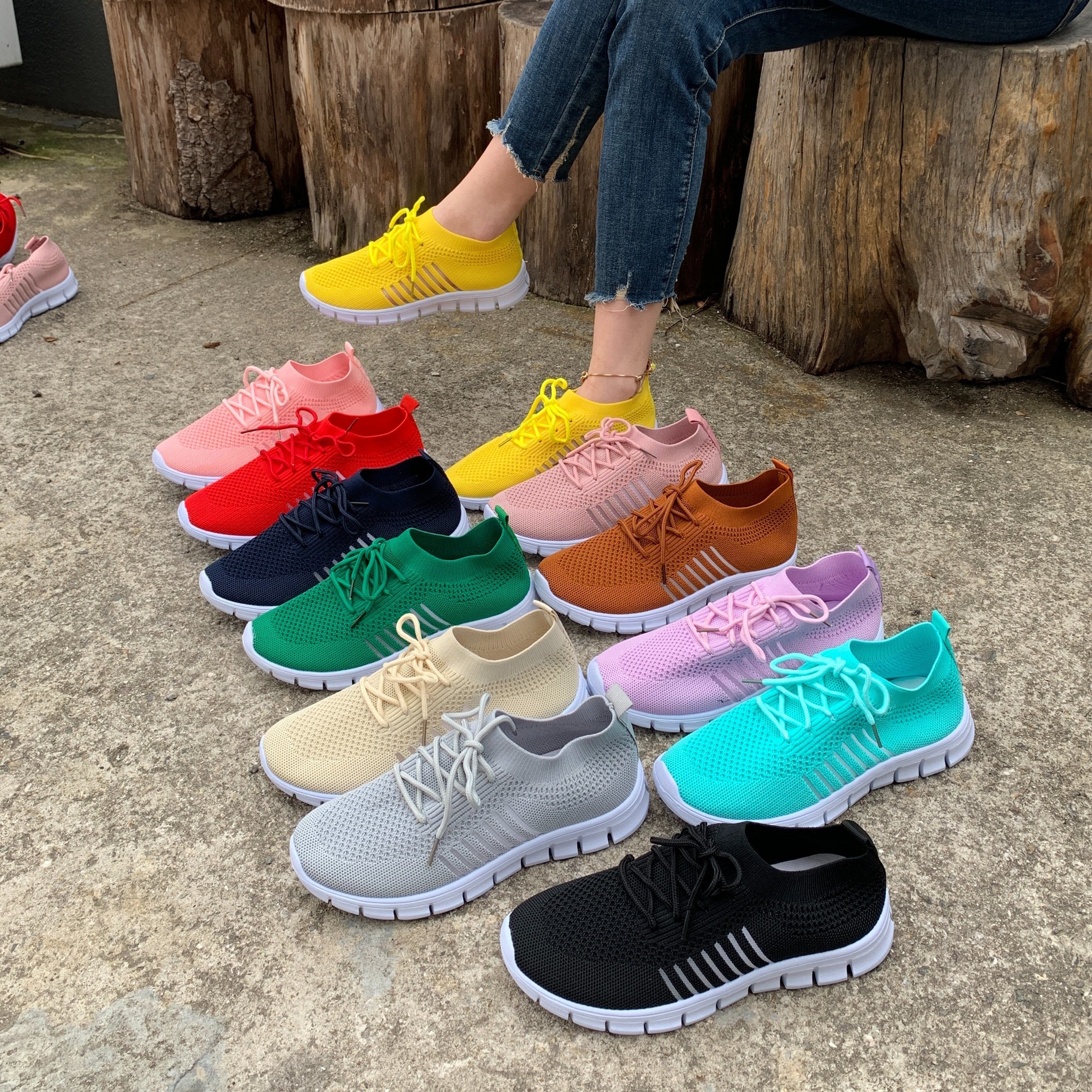 Lightweight Women's Sneakers - Breathable &amp; Colorful