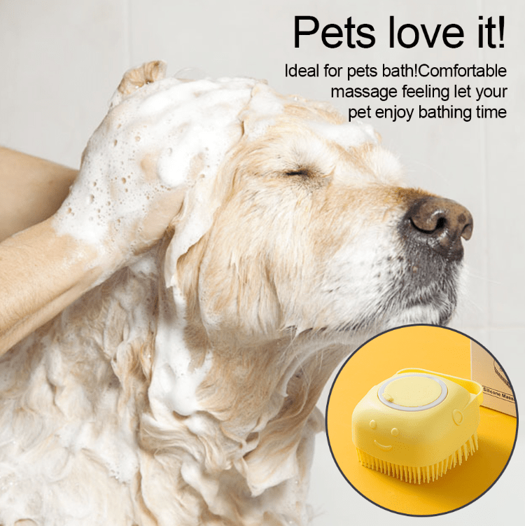 Bàn Chải Tắm Massage Chó Lông Mềm Đầu Tháo Rời - Daisan Mart