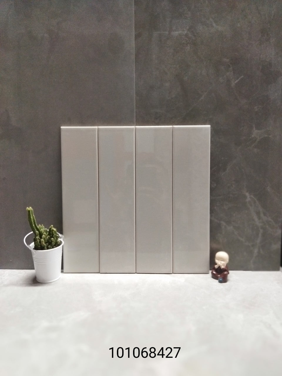 Vietnam tile size 75x300mm flat glossy gray type 1 code 68427