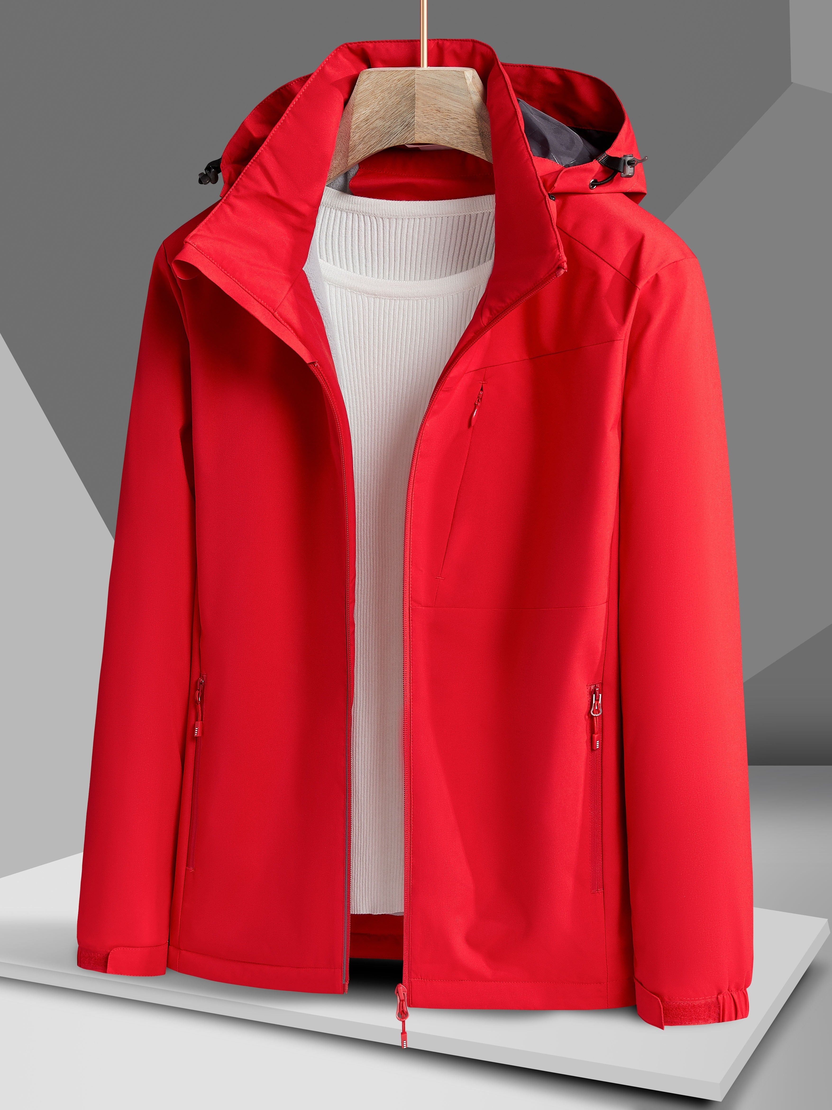 Women's Autumn Winter Windproof Fleece Lined Sports Jacket