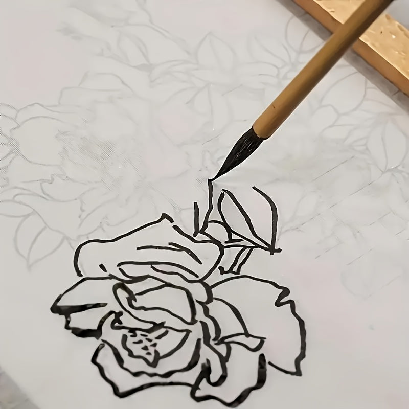 40 Sheets Premium Handmade Rice Paper - Ultra-Thin, Durable &amp; Versatile for Calligraphy, Painting, Crafts - Ideal for Artists &amp; Hobbyists, Craft Supplies|Ultra Thin Paper|Detailed Texture