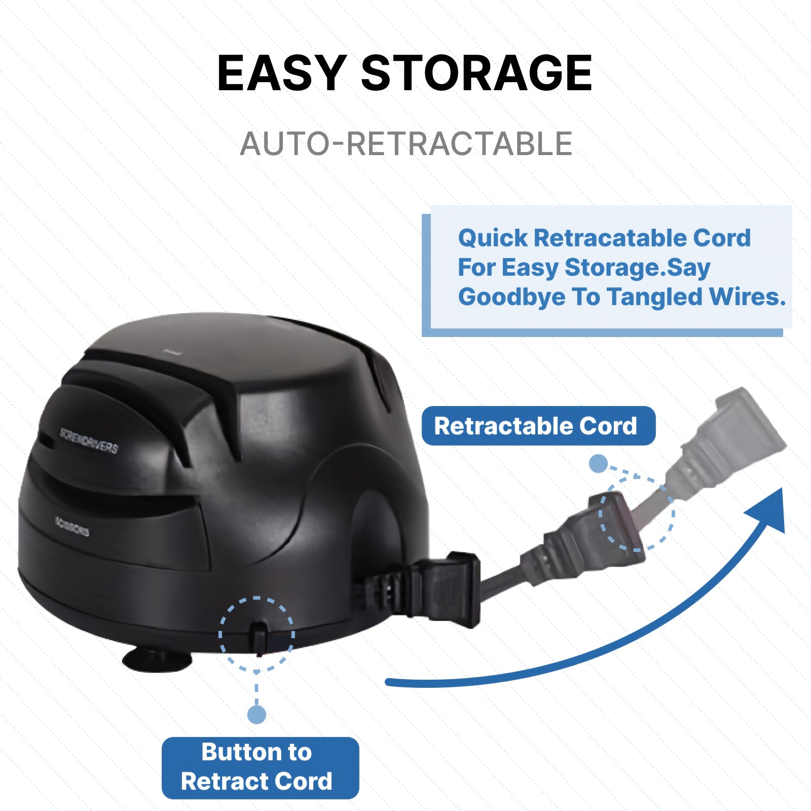 [Professional Knife Sharpener] WANVOAPLS Professional Electric Knife Sharpener 28D-4 Model - 4-Slot Sharpening System, Dual Voltage (36V-100V) with US Plug, ABS Material - Ideal for Kitchen Knives and Utensils | Modern Kitche