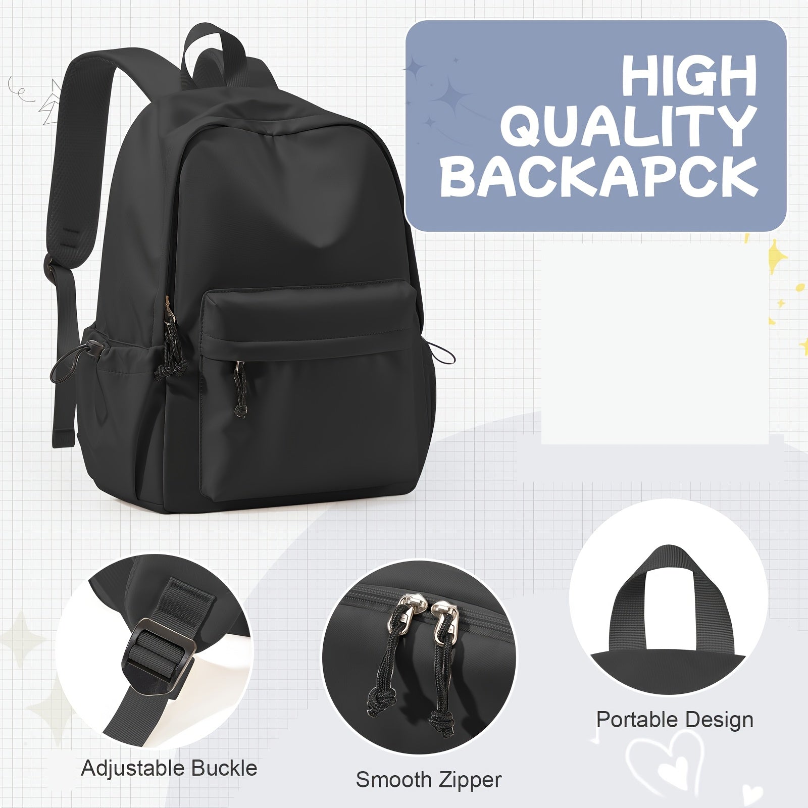 Lightweight Fashion Laptop Backpack for Men and Women Going to School