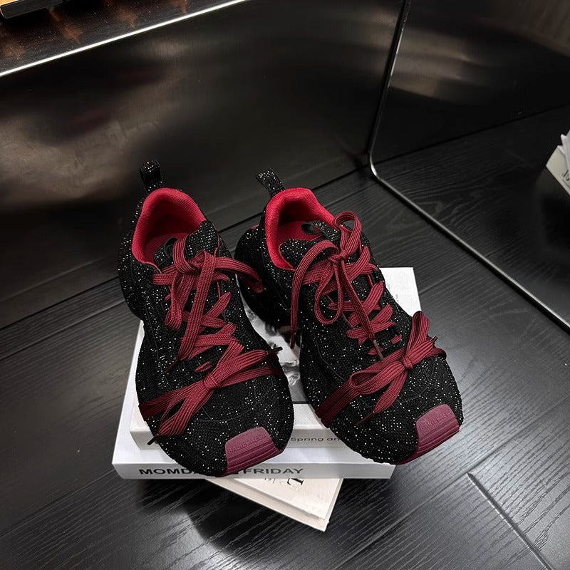 Sneaker Nữ Gypsophila Đính Đá Đế Dày Tăng Chiều Cao