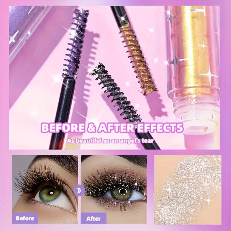 Waterproof Gold Glitter Mascara - Long Lasting, Smudge-Free