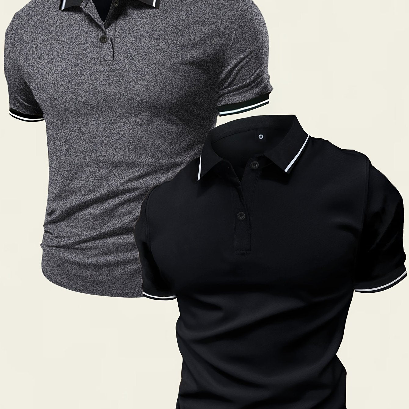 Áo Golf Nam Thoáng Khí 2 Chiếc - Cổ Chữ V Ngắn Tay