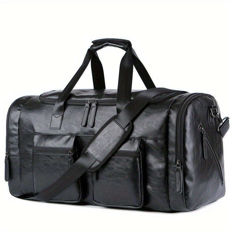 Black Fashionable Waterproof Multi-Function Men's Travel Bag