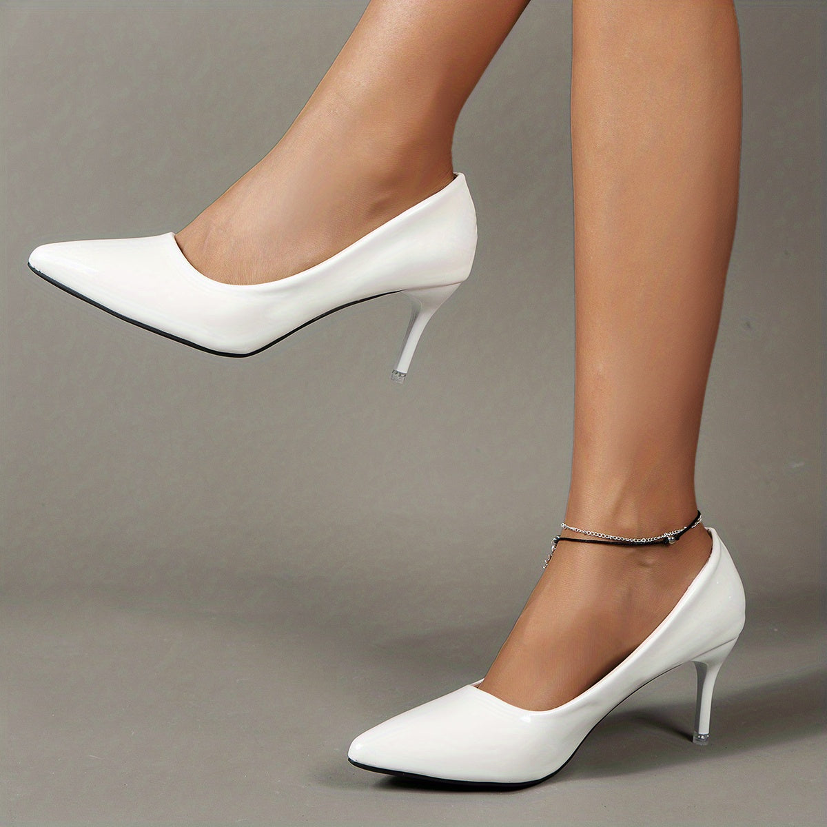 [Elegant Stiletto Heels] Elegant Pointed Toe Women's Solid Color Stiletto Heels - Lightweight Dress Pumps, Work Pumps - Daisan Mart