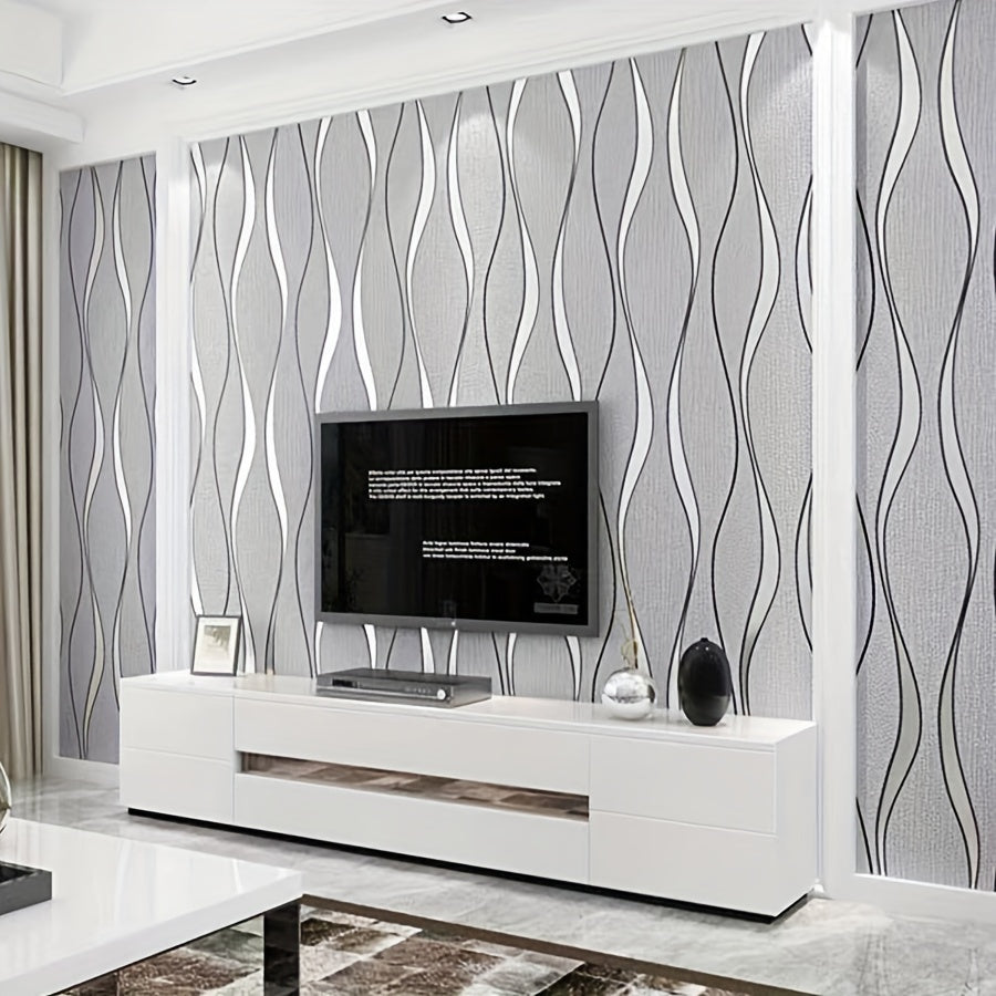 Nordic Striped 3D Self-Adhesive Moisture-Proof Wallpaper