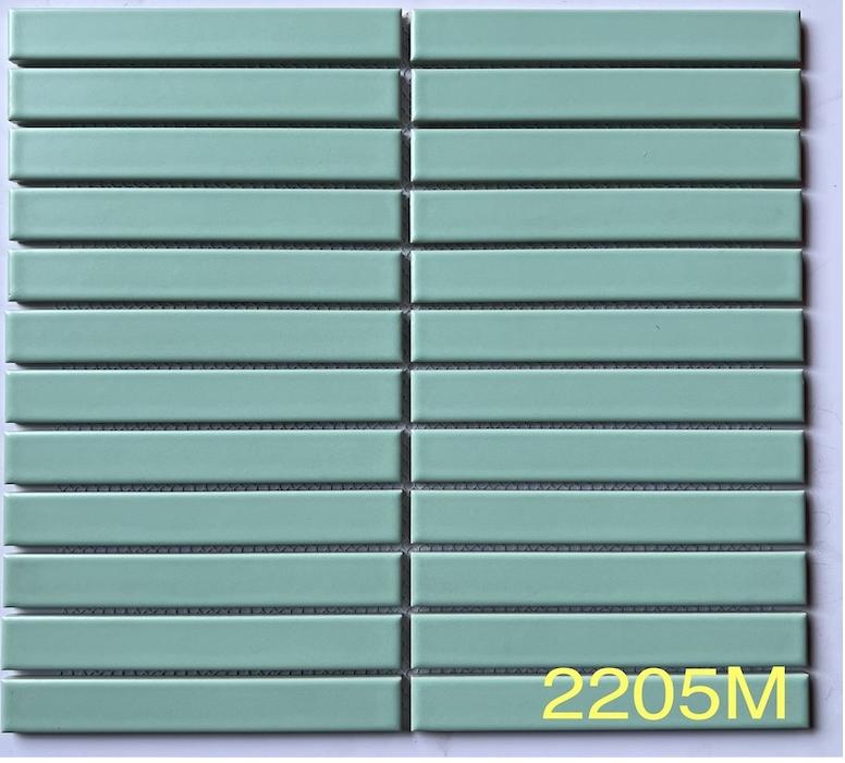 300x296mm green mosaic stick tile 2205M