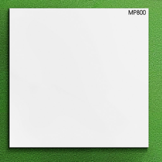 Plain white floor tiles MP800 size 80x80cm