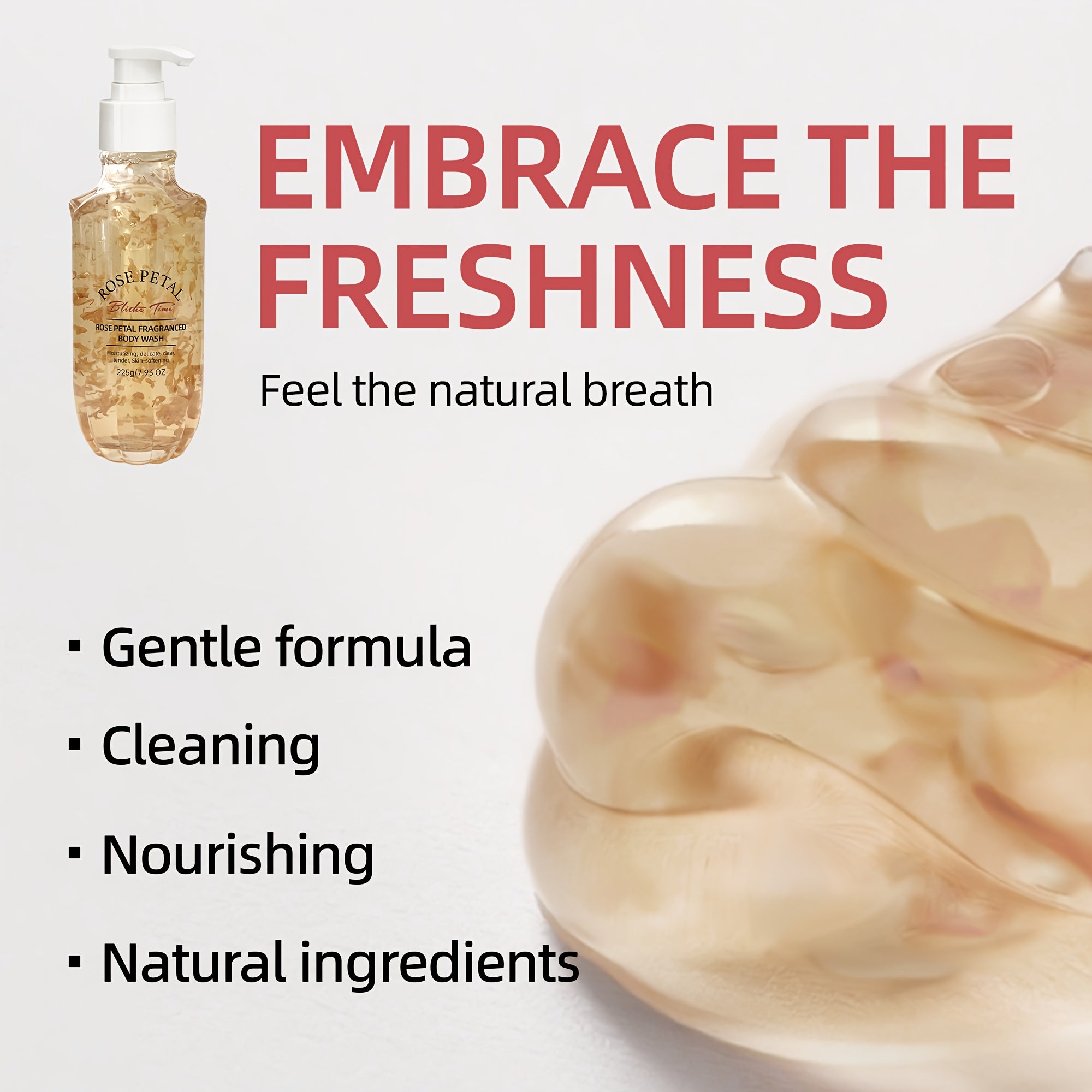 Set of 3 Gentle Rose Shower Gels