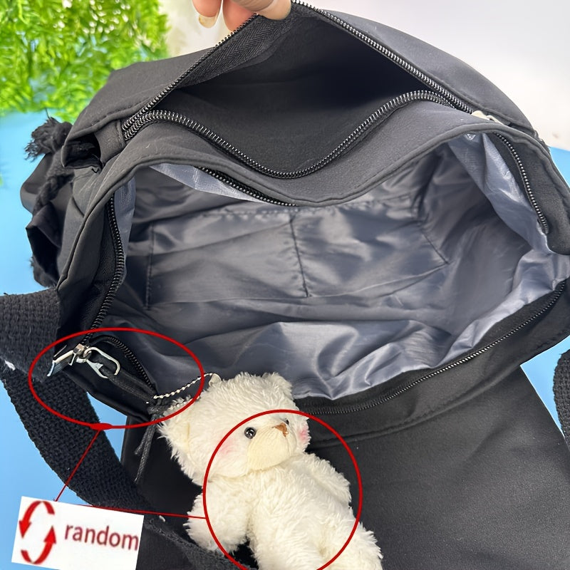 Harajuku Nylon Crossbody Bag Multi-Function Unisex Large Size