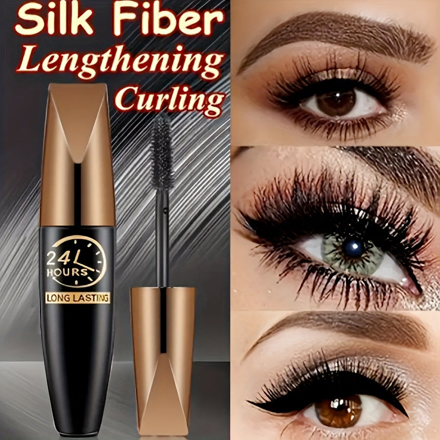 Long &amp; Curly Silk Lashes - Smudge-Free, Quick-Drying Mascara
