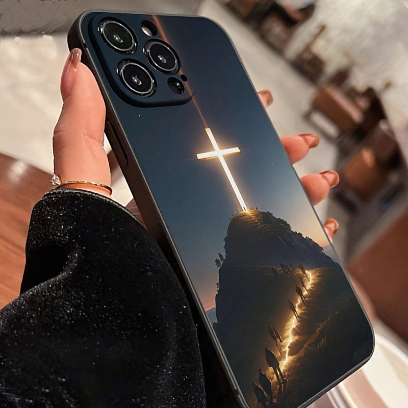 Ốp iPhone Tranh Phong Cảnh & Thánh Giá Chống Rơi - Daisan Mart