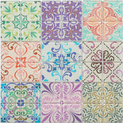 Colorful inkjet printed crystal glass mosaic tiles decorative glass wall art 