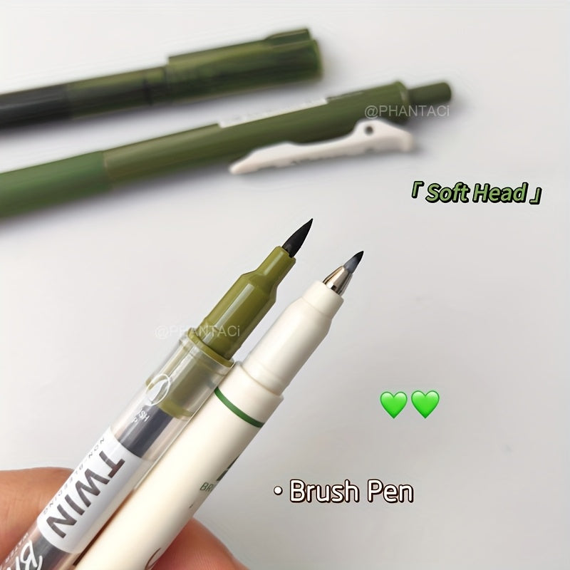 Bộ 4 Bút Thư Pháp Đầu Mềm Retro Nhiều Loại Ngòi