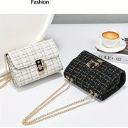 Túi Xách Nữ Dây Xích Thanh Lịch Phong Cách Tweed