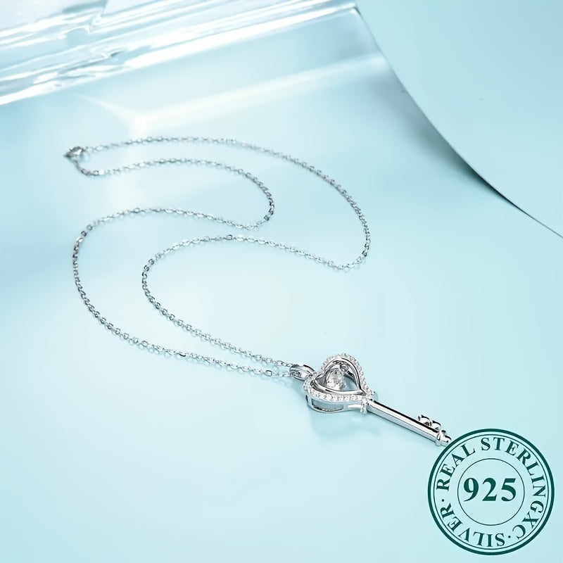 1 Carat Moissanite Heart Pendant - 18K Gold