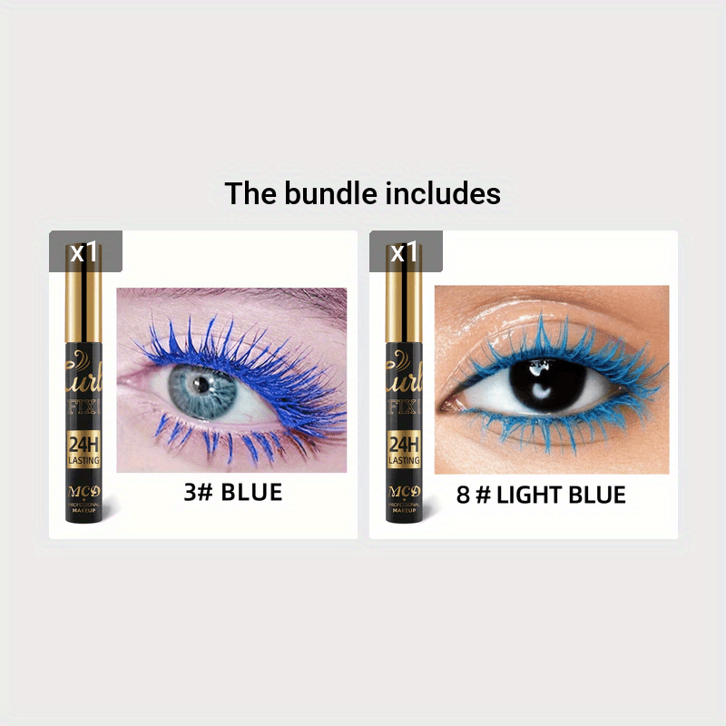 Mascara 11 Màu Sắc Sống Động - Nhanh Khô, Dày, Dài