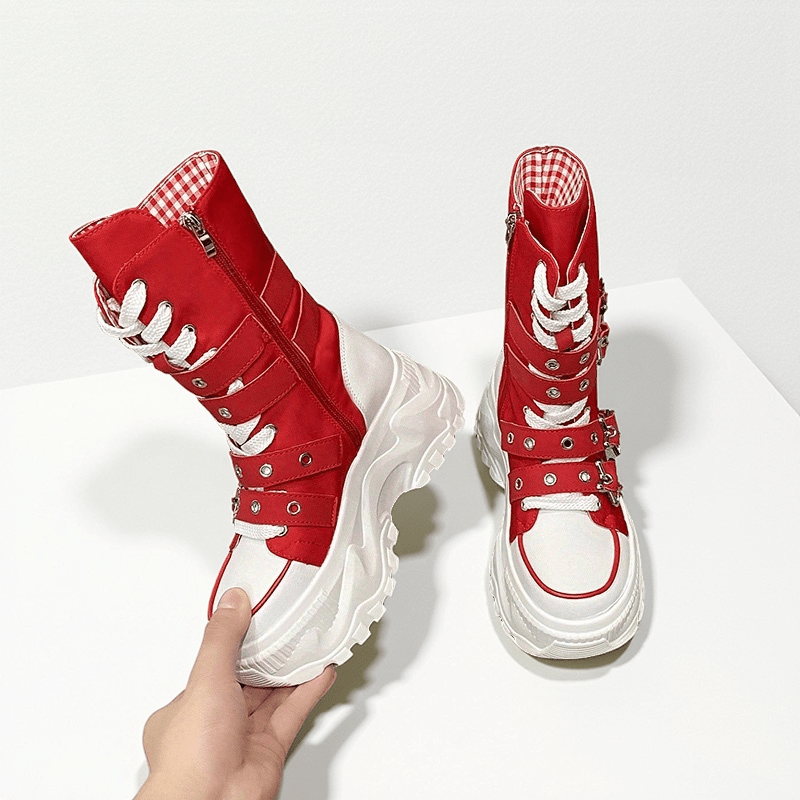 Women's High-Top Thick-Soled Shoes - Diverse Fashion Styles