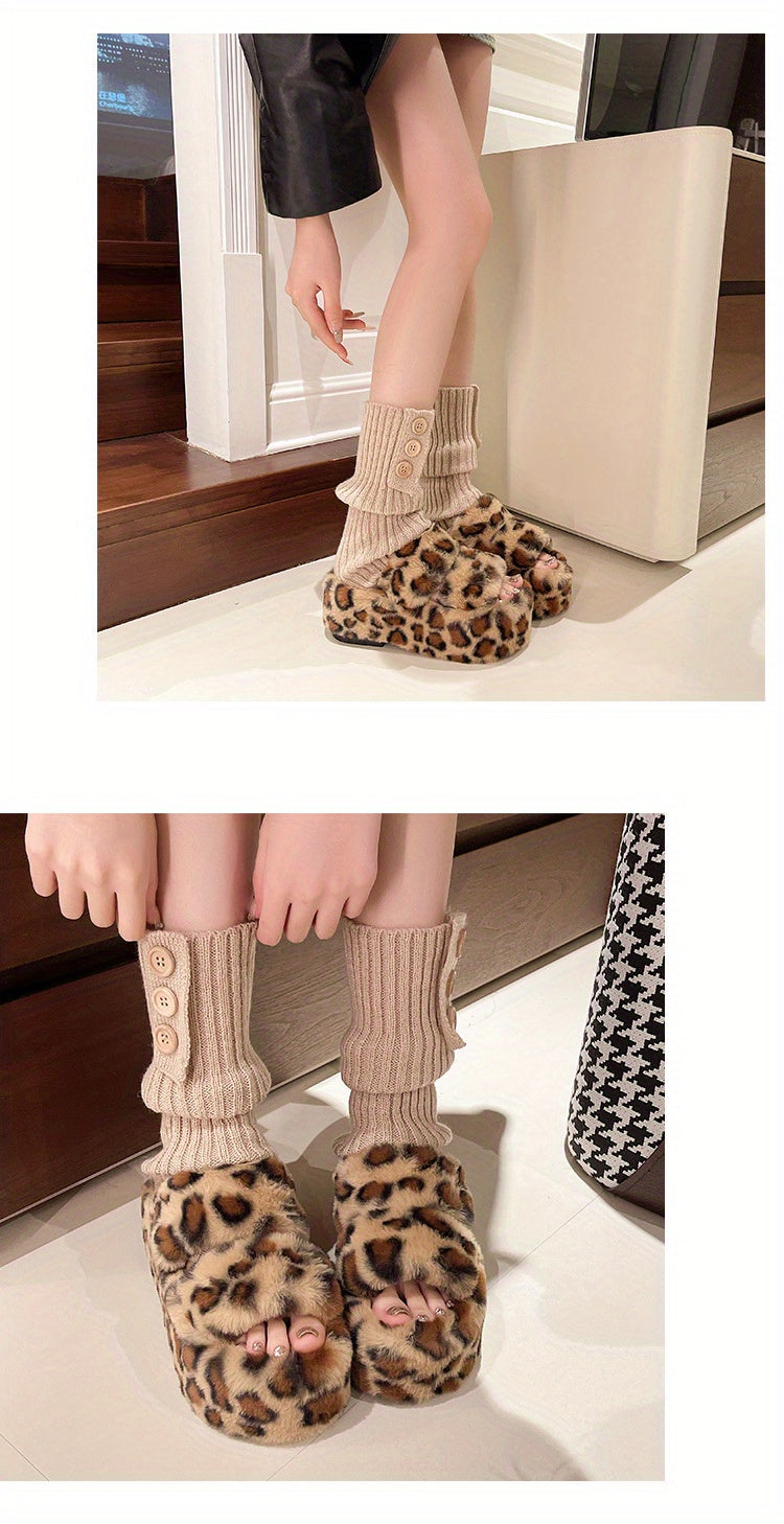 Dép Lông Báo Đế Cao Tăng Chiều Cao Thu Đông 2024