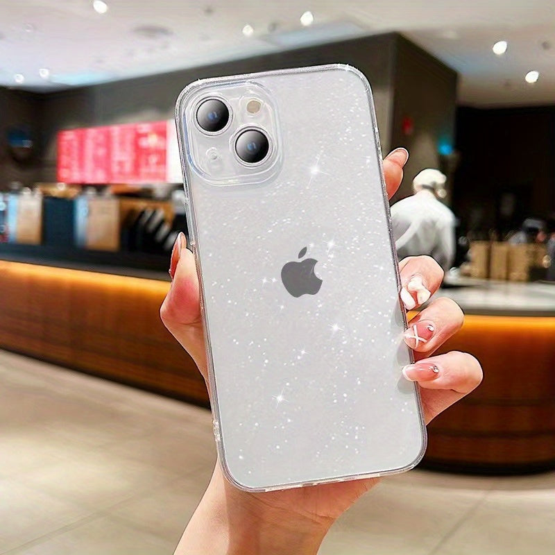 Ultra-thin, flexible, shockproof glitter iPhone case