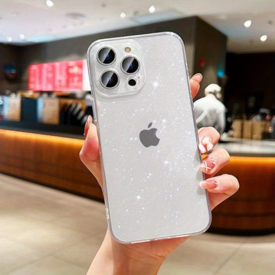 Ultra-thin, flexible, shockproof glitter iPhone case
