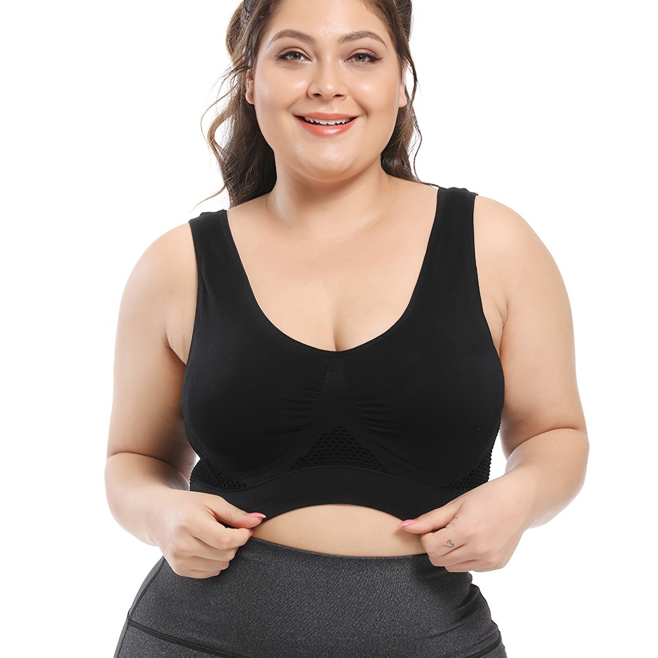 Áo Bra Thể Thao Nữ Big Size Không Đường May, Tím Nhẹ