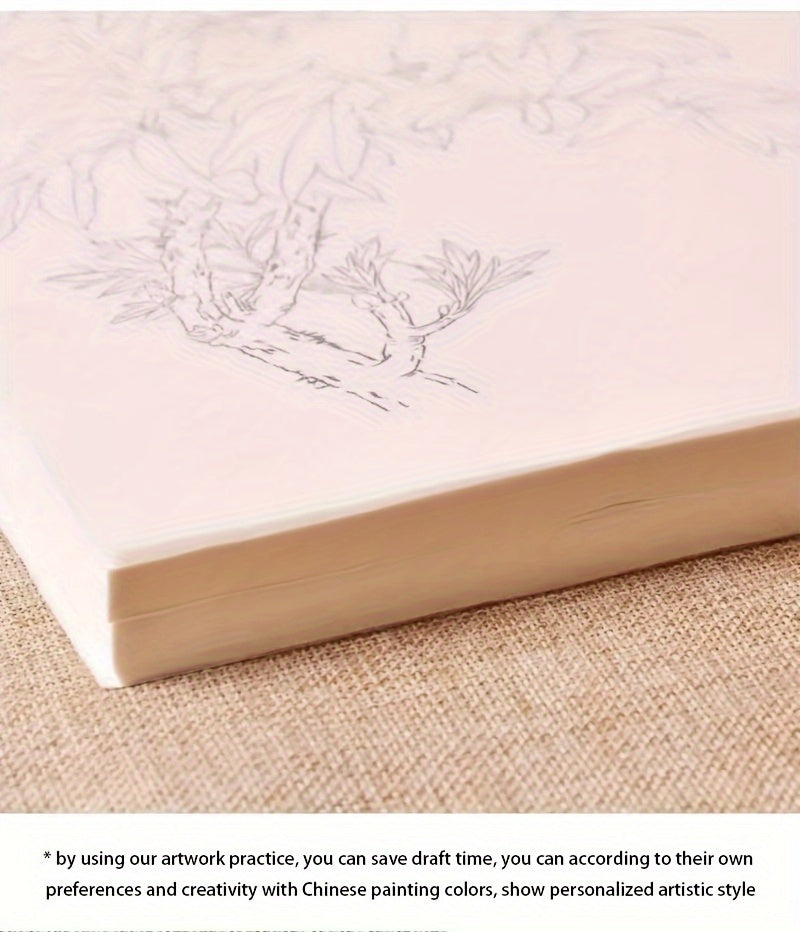 95pcs Beginners Art Kit - White Draft Flower Painting Album & Manual - Black & White Sketches, Watercolor, Chinese Pigments, Color Separation Technique - Perfect for Aspiring Artists Creative Journey