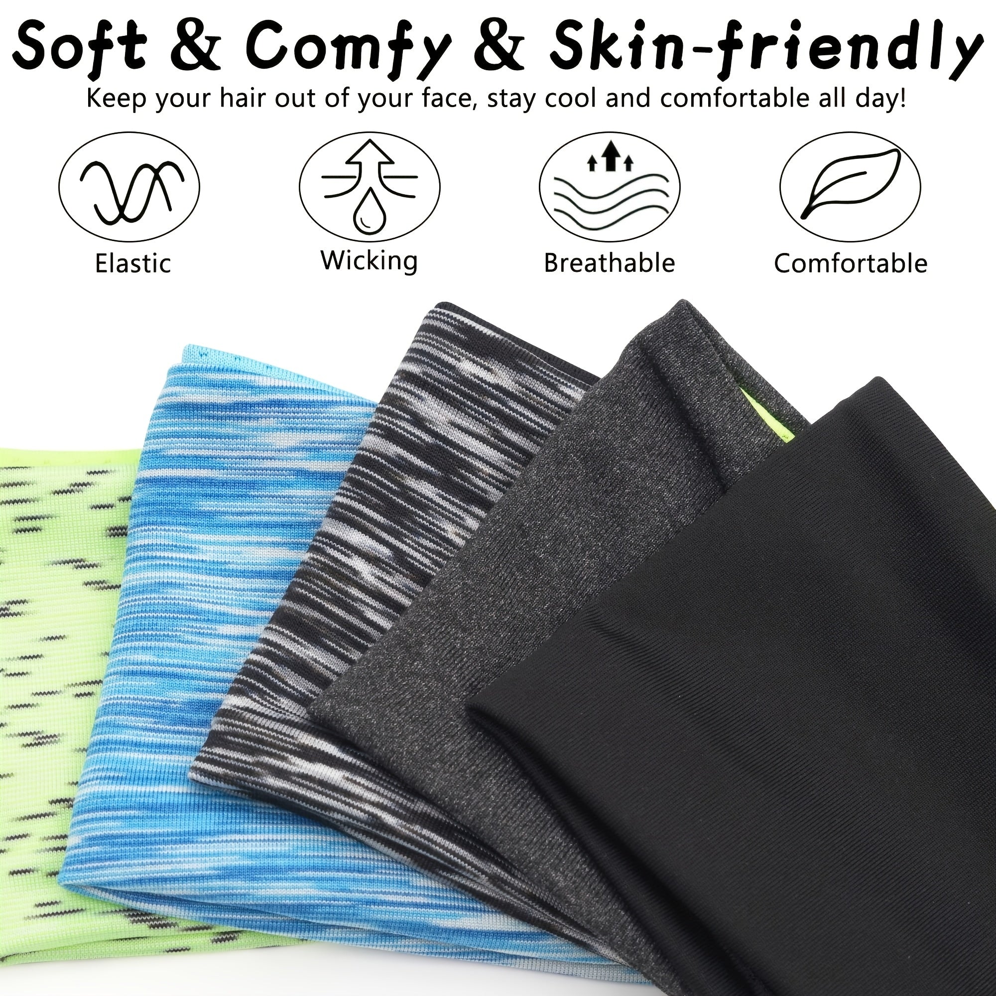 Băng Đô Thể Thao Nam 5 Cái Co Giãn Thoáng Khí Giặt