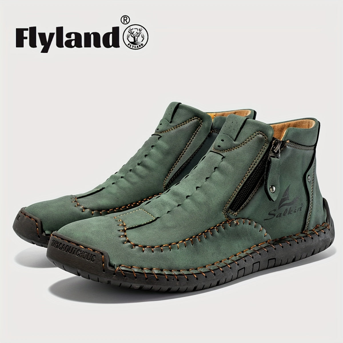 Giày Cổ Ngắn FLYLAND Nam Vintage Chống Trơn Trượt