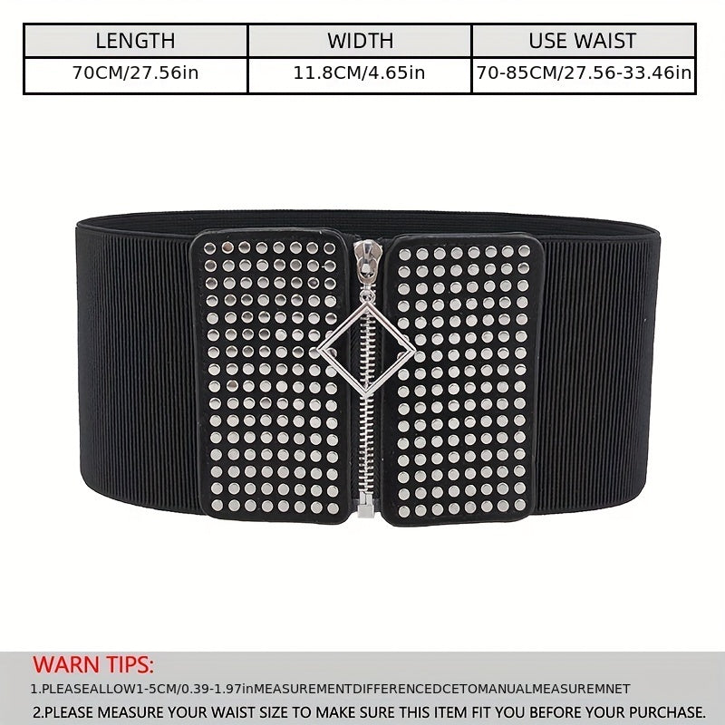 Đai Lưng Co Giãn Đính Đinh Phong Cách Gothic Nữ - Daisan Mart