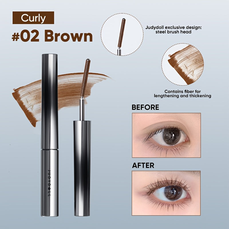 Mascara Uốn Mi 3D Judydoll - Đen Nâu, Dài Cong Tự Nhiên