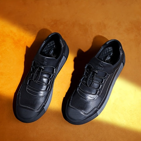 Elegant Men's Leather Shoes, Non-slip Sole, Soft